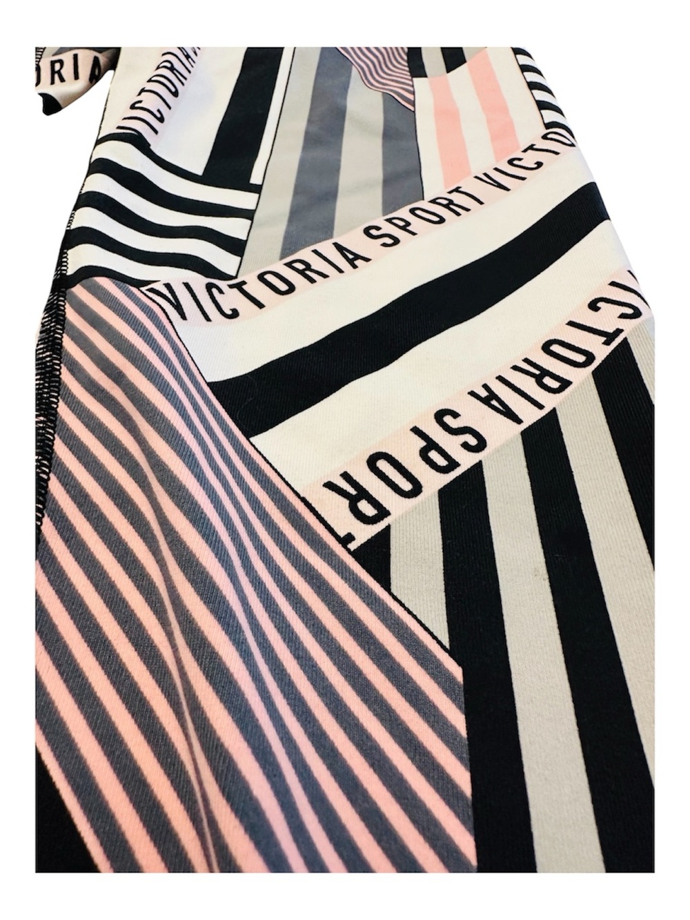 Victorias Secret Sport Geometric Striped High Rise Activewear Leggings Small 4/6 - Picture 2 of 5